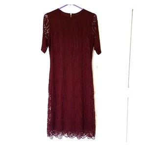 Burgundy lace dress